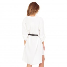 Λευκό Ασύμμετρο Mini Φόρεμα...