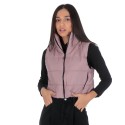 Σκούρο Ροζ Αμάνικο Puffer Jacket
