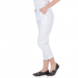 Λευκό Υφασμάτινο Παντελόνι