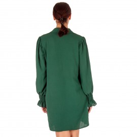 Σκούρο Πράσινο Mini Φόρεμα