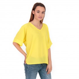 Κίτρινη Κοντομάνικη Μπλούζα
