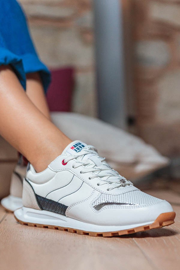 Λευκά Sneakers με Πολύχρωμες Λεπτομέρειες Maria Mare 63153-C52726